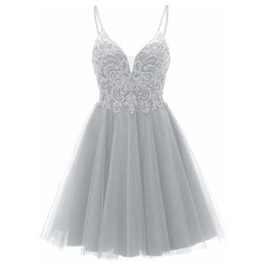 Sparkly Tulle Homecoming Shirt Dress